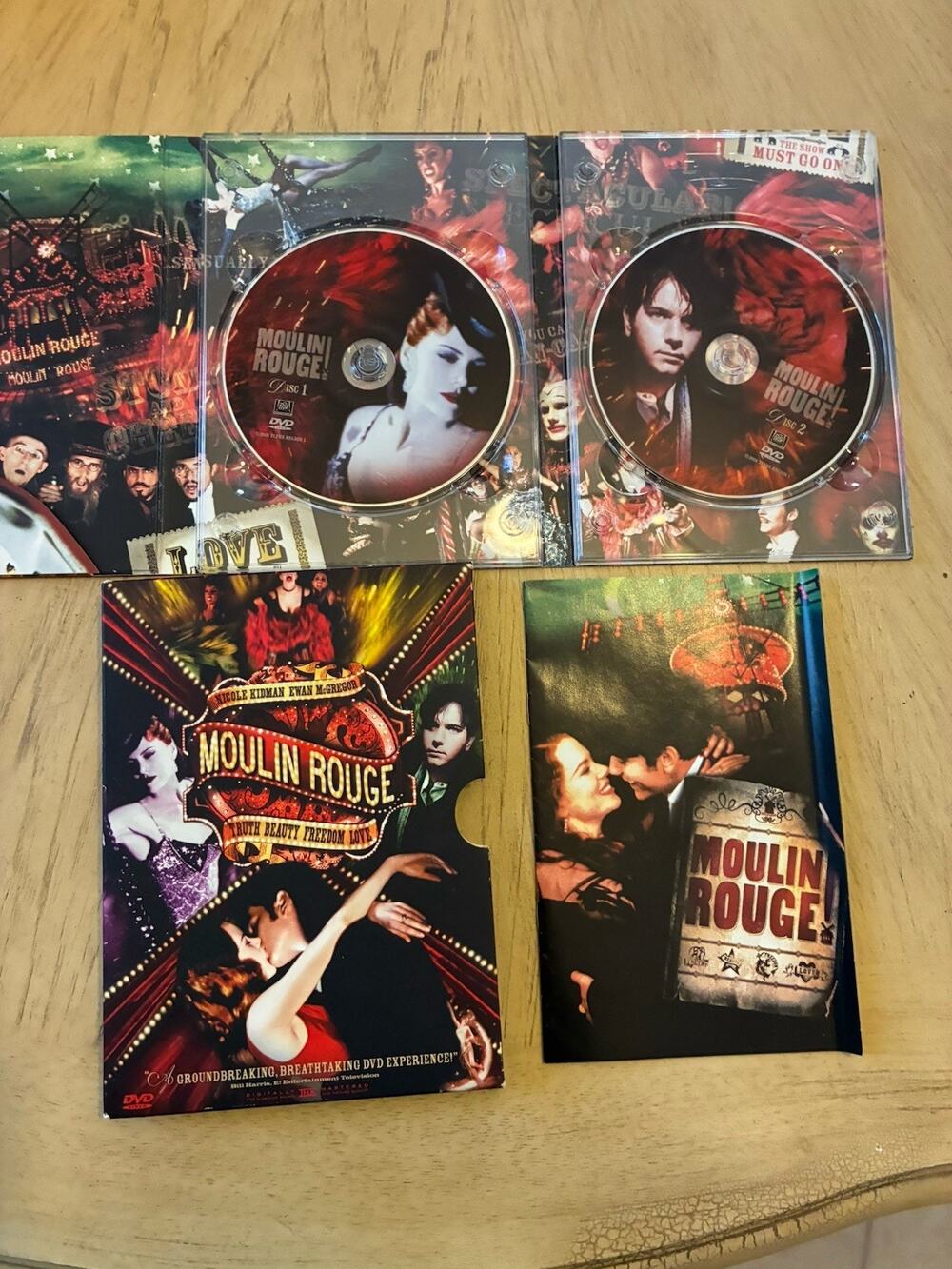 Moulin Rouge Truth Beauty Freedom Love 2 DVD Box Set Nicole Kidman Ewan McGregor